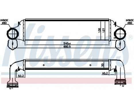 Intercooler, charger 96723 Nissens, Image 3