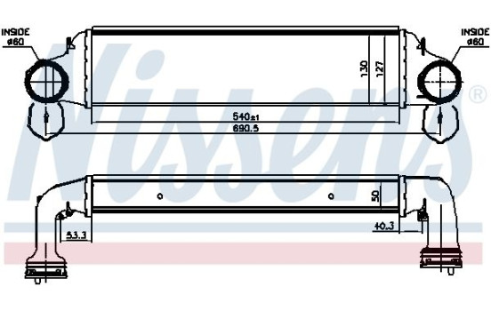 Intercooler, charger 96723 Nissens, Image 3