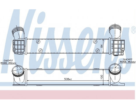 Intercooler, charger 96725 Nissens, Image 2