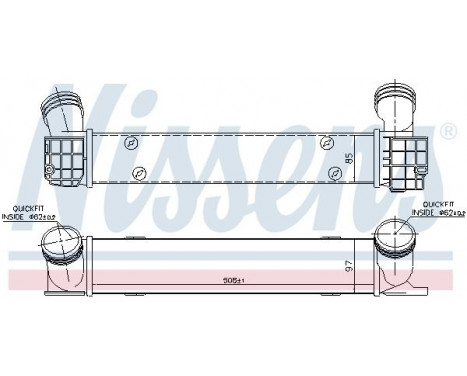 Intercooler, charger 96725 Nissens, Image 3