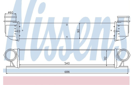Intercooler, charger 96726 Nissens, Image 2