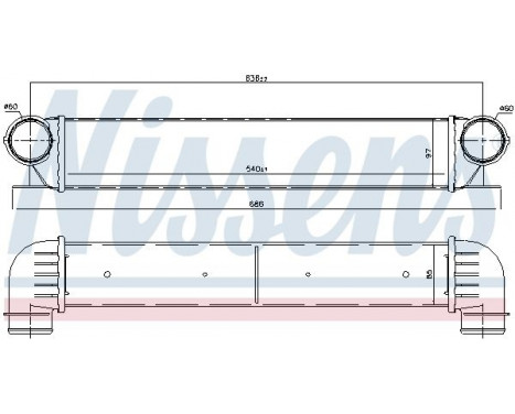 Intercooler, charger 96726 Nissens, Image 3