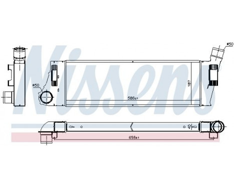 Intercooler, charger 96728 Nissens, Image 3