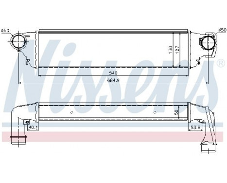 Intercooler, charger 96741 Nissens, Image 3