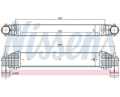Intercooler, charger 96750 Nissens, Image 3