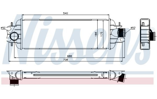 Intercooler, charger 96775 Nissens, Image 3