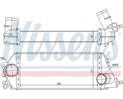 Intercooler, charger 96776 Nissens, Image 2