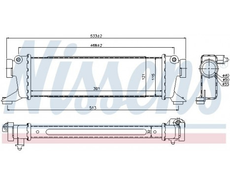 Intercooler, charger 96782 Nissens, Image 3