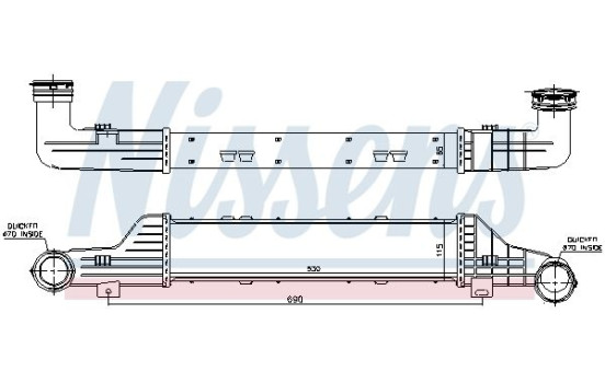 Intercooler, charger 96784 Nissens, Image 3