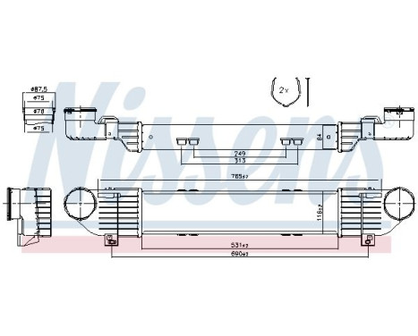 Intercooler, charger 96787 Nissens, Image 7