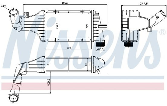 Intercooler, charger 96789 Nissens, Image 3