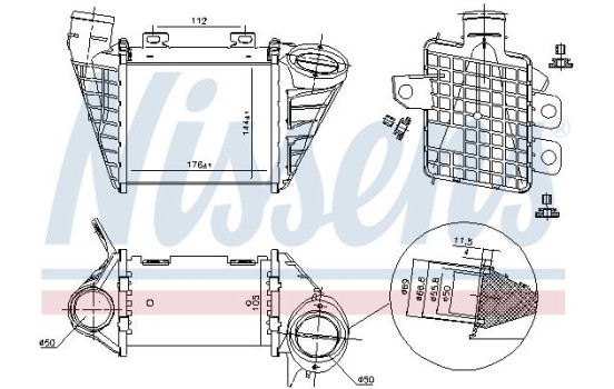 Intercooler, charger 96795 Nissens, Image 3