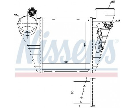 Intercooler, charger 96847 Nissens, Image 3