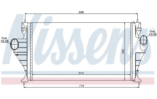 Intercooler, charger 96853 Nissens, Image 3