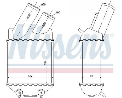 Intercooler, charger 96855 Nissens, Image 3