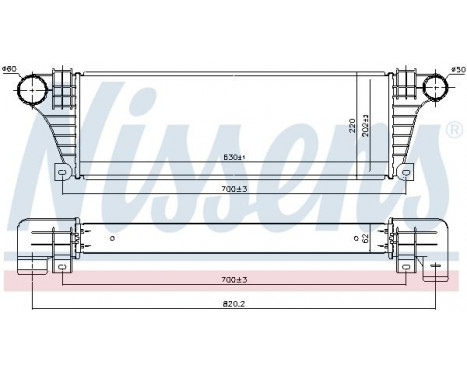 Intercooler, charger 96857 Nissens, Image 3