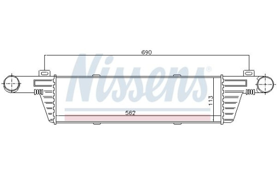 Intercooler, charger 96860 Nissens, Image 3