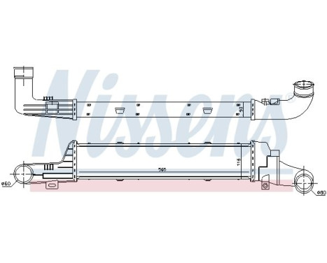 Intercooler, charger 96861 Nissens, Image 3