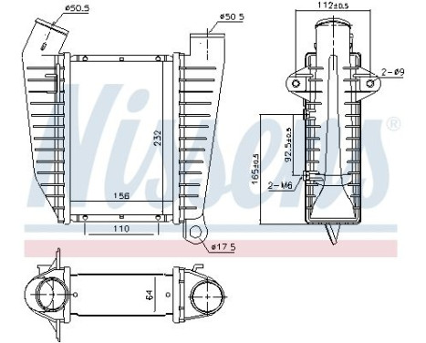 Intercooler, charger 96864 Nissens, Image 3