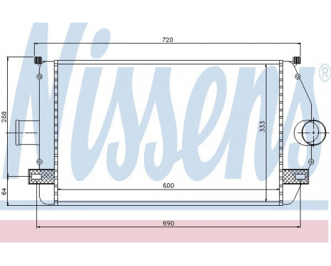 Intercooler, charger 96866 Nissens