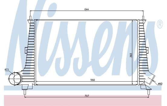 Intercooler, charger 96891 Nissens, Image 2