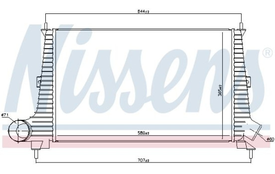 Intercooler, charger 96891 Nissens, Image 3