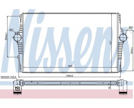 Intercooler, charger 969001 Nissens, Image 2