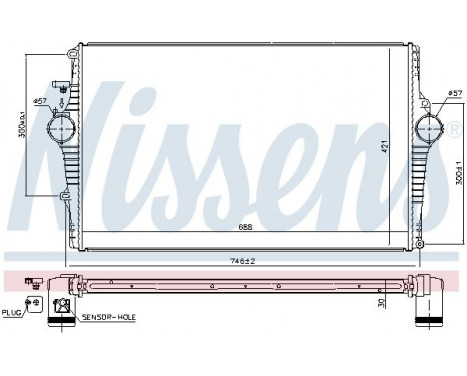 Intercooler, charger 969001 Nissens, Image 3