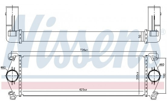 Intercooler, charger 97071 Nissens