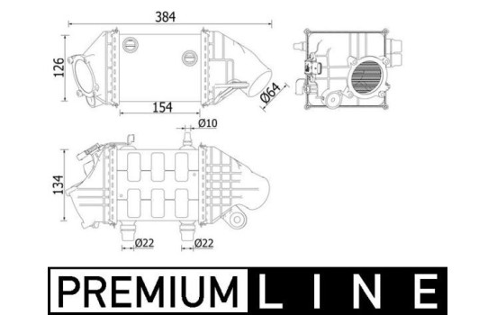 Intercooler, charger BEHR *** PREMIUM LINE ***