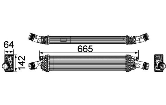 Intercooler, charger BEHR *** PREMIUM LINE ***