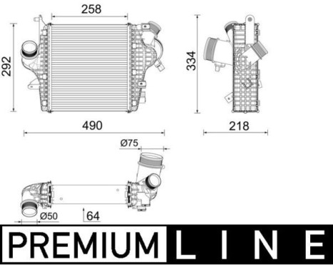 Intercooler, charger BEHR *** PREMIUM LINE ***
