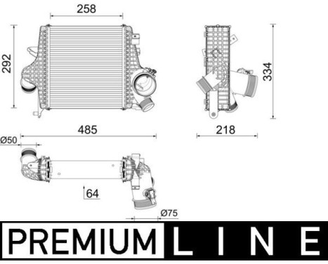 Intercooler, charger BEHR *** PREMIUM LINE ***