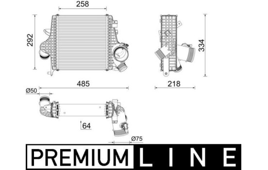 Intercooler, charger BEHR *** PREMIUM LINE ***