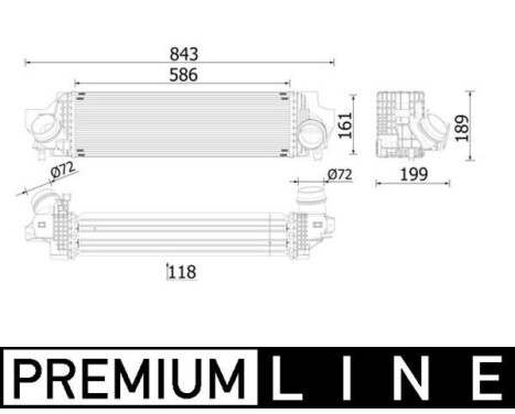 Intercooler, charger BEHR *** PREMIUM LINE ***