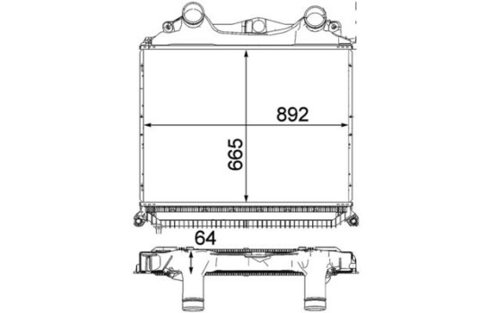 Intercooler, charger BEHR *** PREMIUM LINE ***