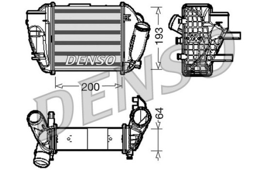 Intercooler, charger DIT02005 Denso