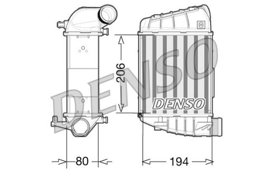 Intercooler, charger DIT02028 Denso