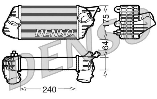 Intercooler, charger DIT09120 Denso