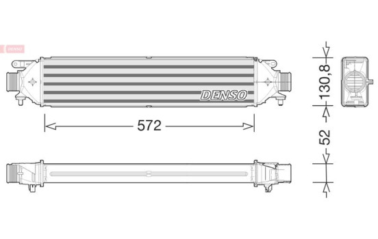 Intercooler, charger DIT09122 Denso