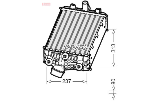 Intercooler, charger DIT28001 Denso