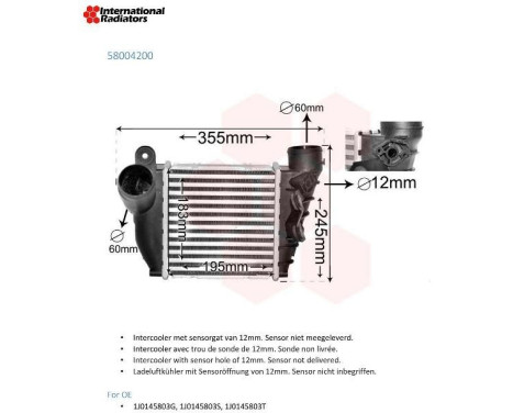 Intercooler, charger *** IR PLUS *** 58004200 International Radiators Plus, Image 4