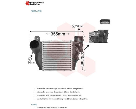 Intercooler, charger *** IR PLUS *** 58014200 International Radiators Plus, Image 4