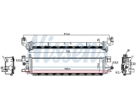 Low Temperature Cooler, intercooler 606032 Nissens, Image 2
