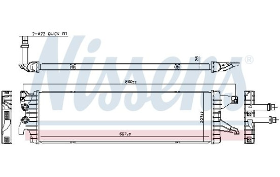 Low Temperature Cooler, intercooler 65347 Nissens, Image 2