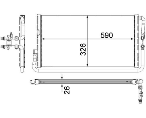 Low Temperature Cooler, intercooler BEHR *** PREMIUM LINE ***, Image 2