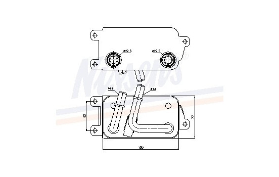 Oil Cooler, automatic transmission 90623 Nissens