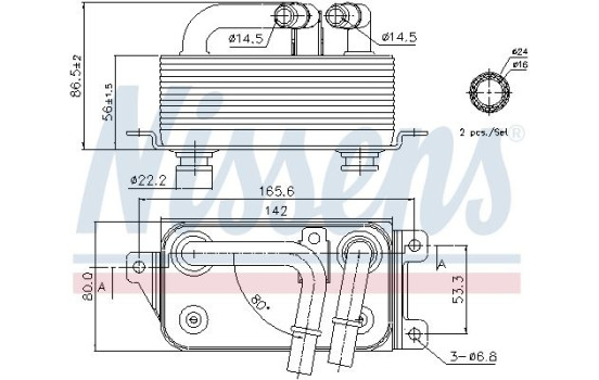 Oil Cooler, automatic transmission 90623 Nissens, Image 2