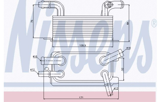 Oil Cooler, automatic transmission 90642 Nissens