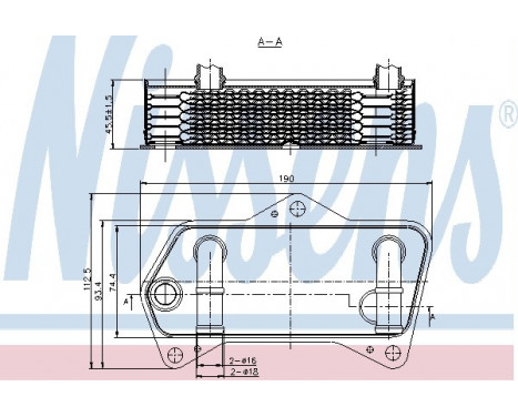 Oil Cooler, automatic transmission 90653 Nissens